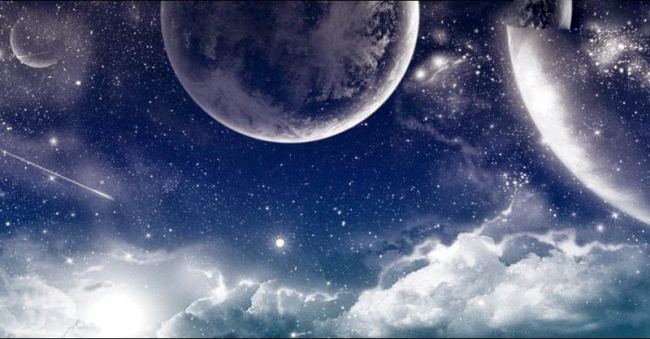 宇宙星空和星光装饰PS笔刷