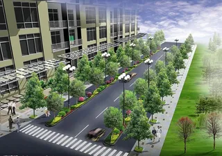 道路绿化效果图片