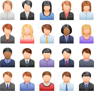 人物头像矢量素材