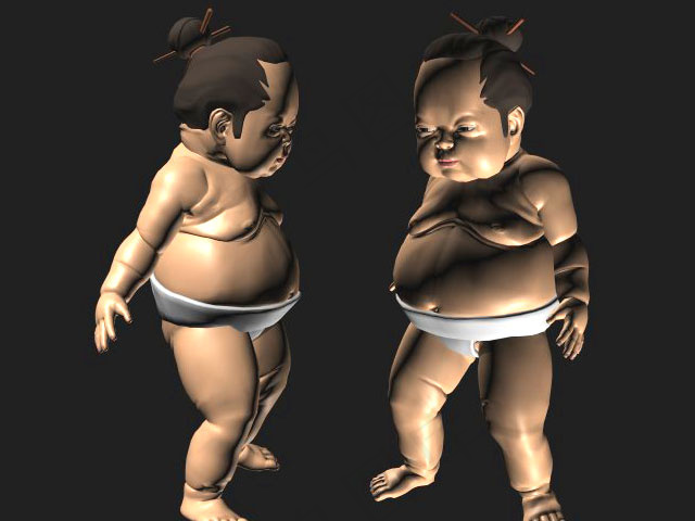 相扑男模型