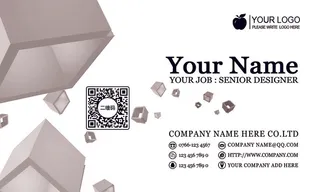 时尚简约几何透明名片设计