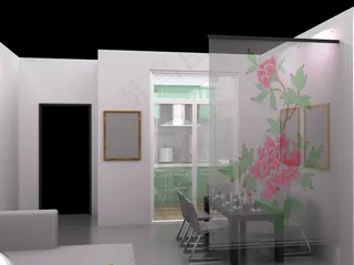 餐厅隔断模型