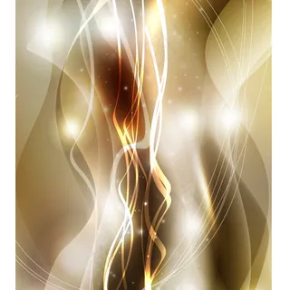 金色曲线炫彩流线炫光背景