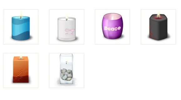 6款个性蜡烛PNG图标 6款个性蜡烛PNG图标