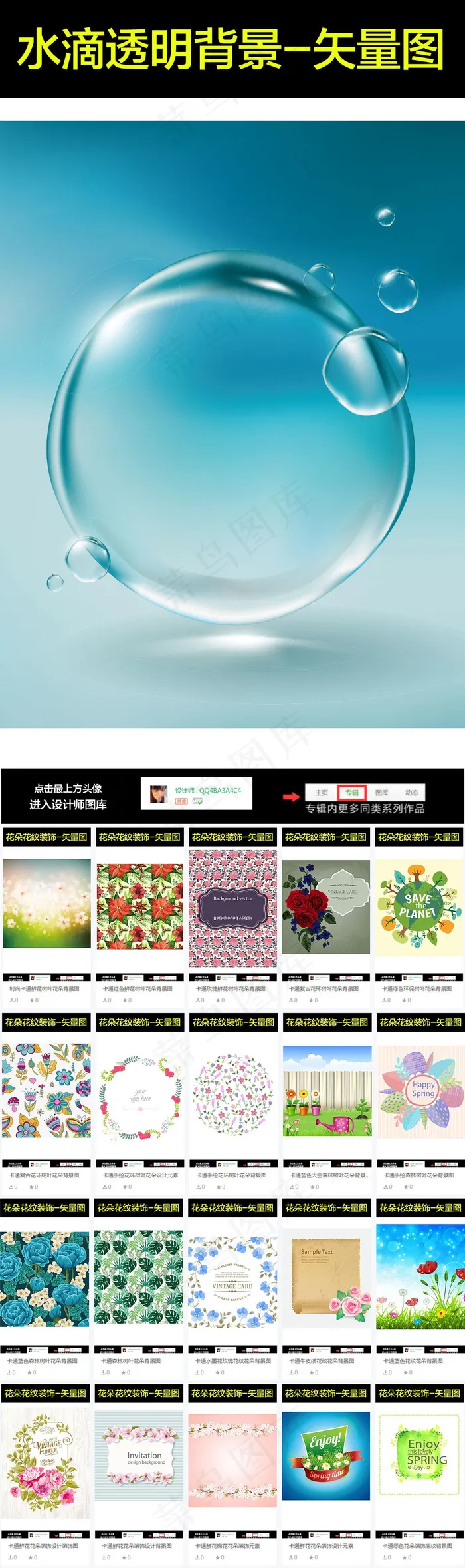 卡通水滴透明背景高清图