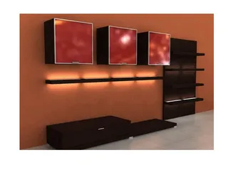 现代风格电视墙3D模型