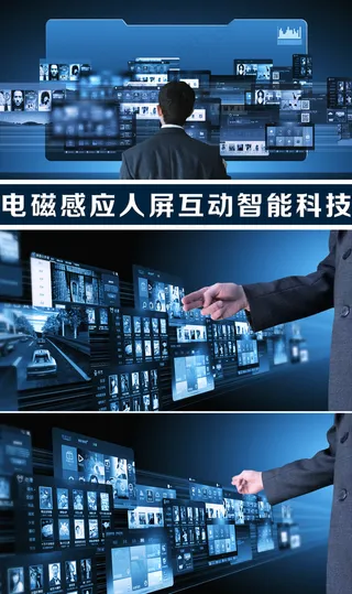 电磁感应人屏互动智能电子科技超清视...