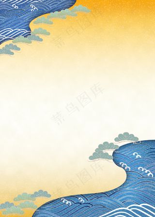 海浪祥云效果背景图