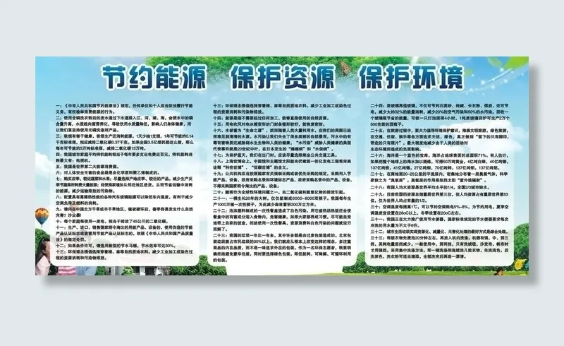 节约能源 保护资源 保护环境图片cdr矢量模版下载