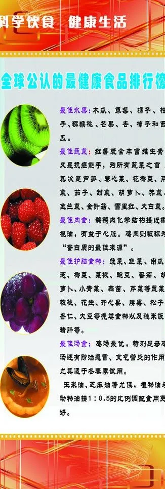 x展架 健康饮食图片psd模版下载