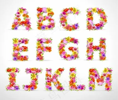 精巧玲珑的花和信件02矢量