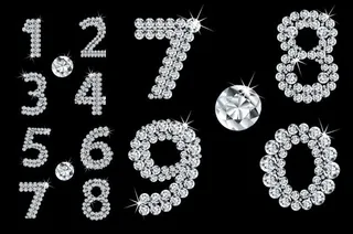 钻石数字矢量素材