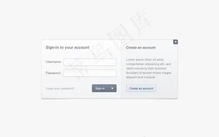 精致实用的登陆界面psd分层素材