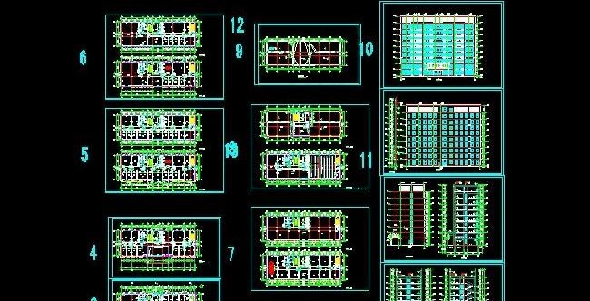 9层办公楼建筑施工图