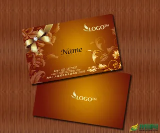 金色典雅的名片-适用于各行业