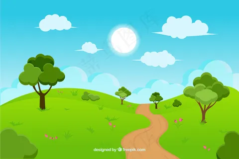 绿色背景矢量图