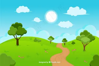 绿色背景矢量图