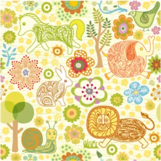 数十款手绘卡通动物花鸟eps矢量素...