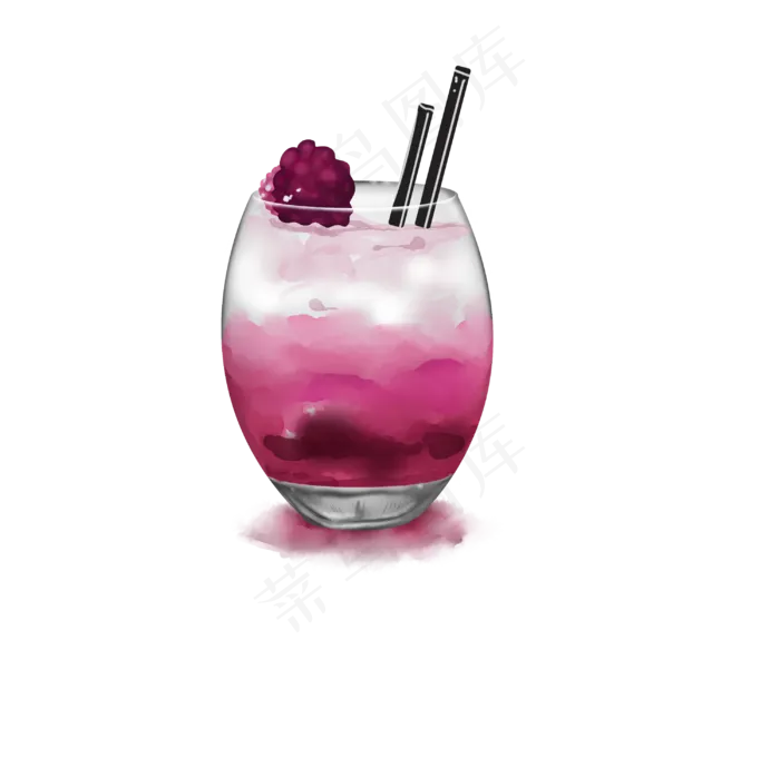 卡通樱桃饮料(3000*2997px 300 dpi )psd模版下载
