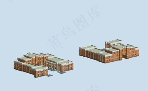 正面背面的公共建筑设计效果 正面背面的公共建筑设计效果