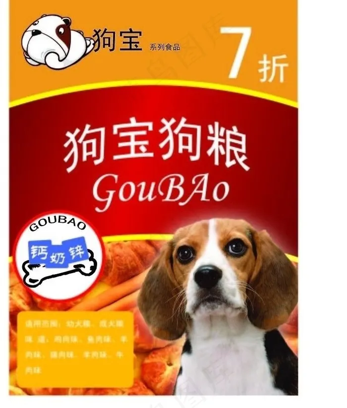 狗粮包装图片ai矢量模版下载