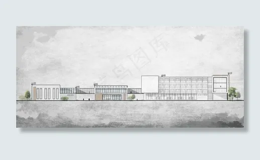 建筑立面PSD效果图 建筑立面PSD效果图