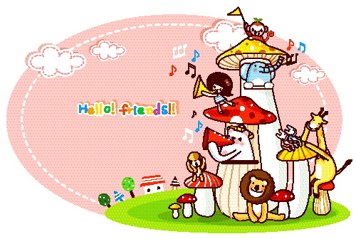 好朋友 卡通儿童插画 矢量EPS_...