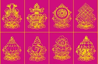 佛教图案 西藏八宝图片
