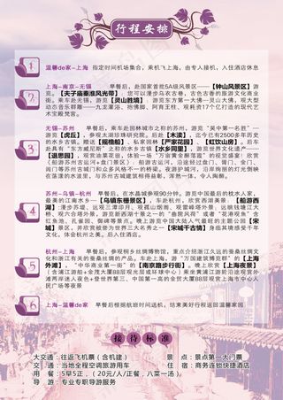 华东五市行程单
