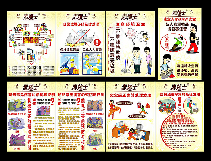 工厂安全生产警示挂图