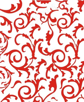 红色花纹背景