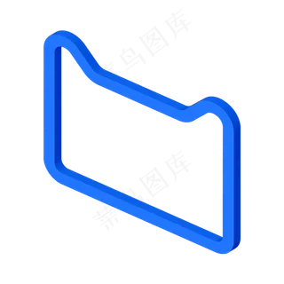 蓝色侧面天猫猫头,免抠元素