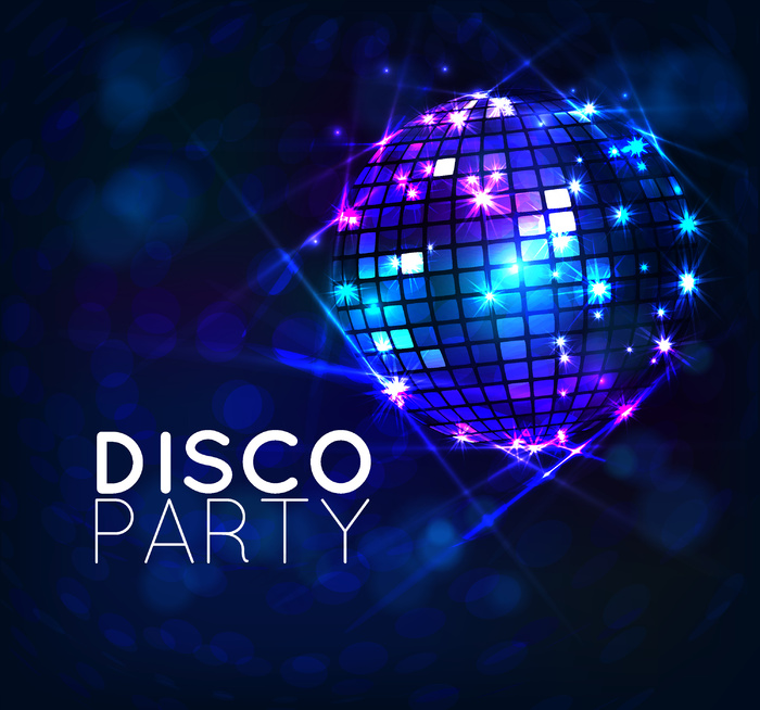 迪斯科派对海报与传单宣传册设计模板...