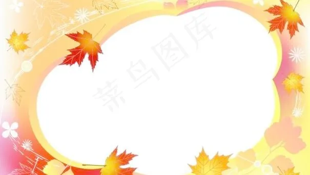 矢量秋季精美树叶边框素材