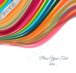 彩虹色线条背景矢量素材下载