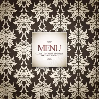 欧式花纹 欧式菜单封面设计图片