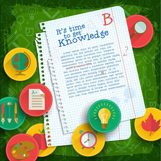 学校主题标签贴纸矢量图ai矢量模版下载