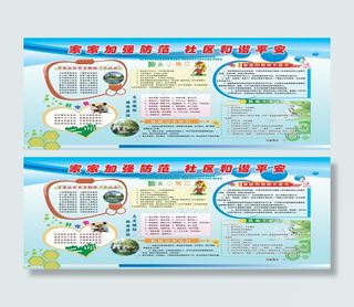 社区防火防灾宣传板展板模版素材下载