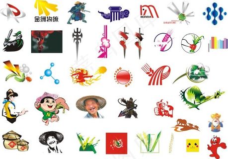 标识 图案 植物动物 人物