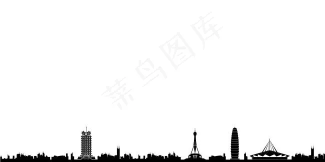 郑州城市剪影ai矢量模版下载