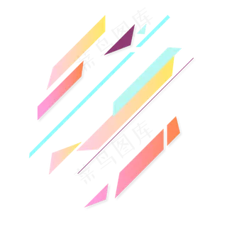 618几何科技渐变商务装饰矢量,免抠元素