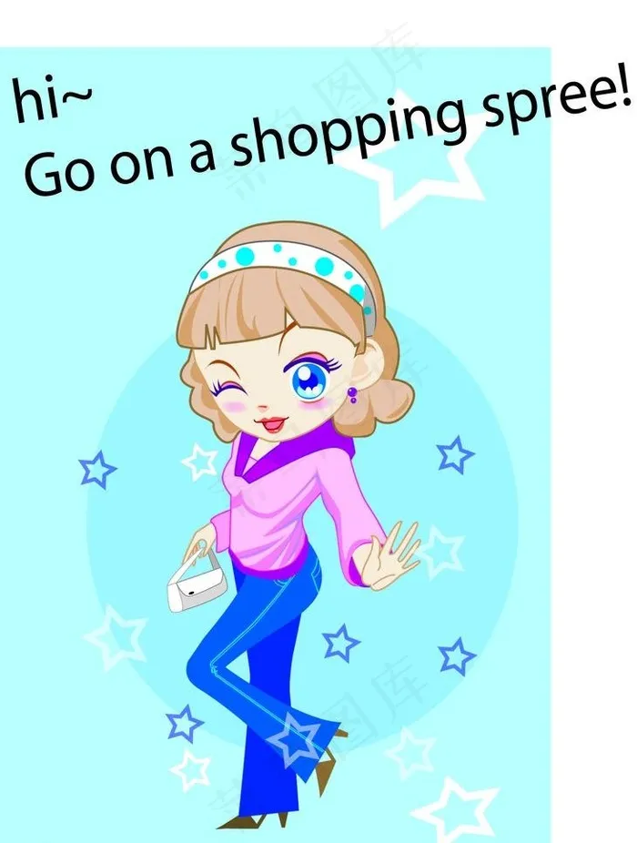 卡通人物图片ai矢量模版下载