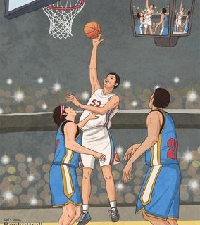 漫画篮球体育比赛图片