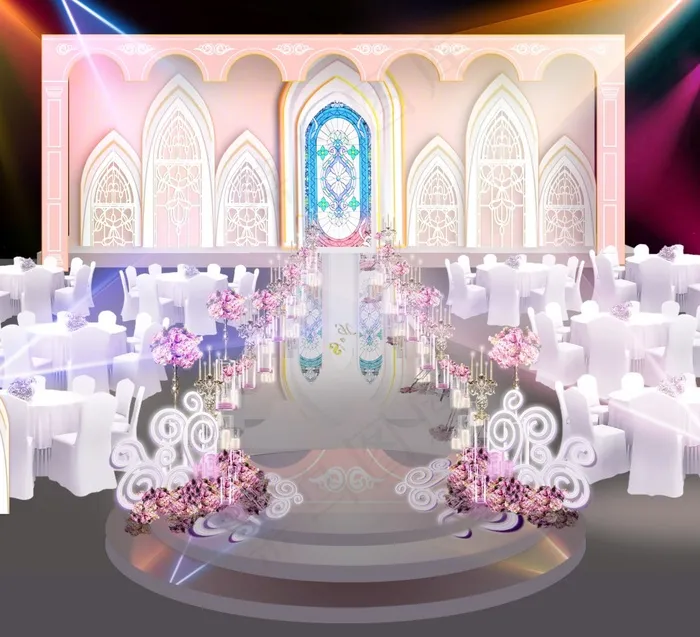 粉色欧式婚礼效果图(2942X1910(DPI:96))psd模版下载