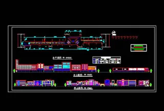 现代商业步行街设计方案CAD图纸免...