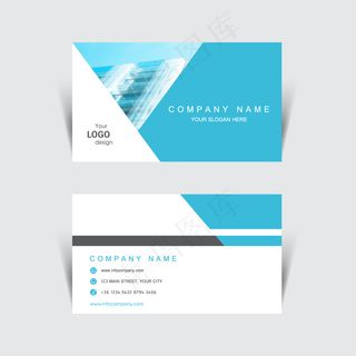 黑色蓝色IT科技大气名片