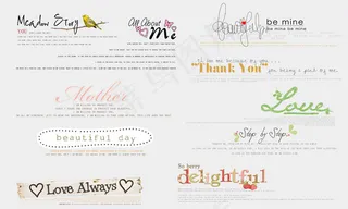 影楼照片杂志实用英文装饰文字素材