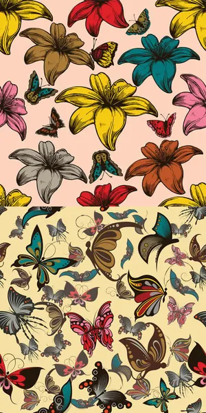 缤纷绚丽蝴蝶矢量素材