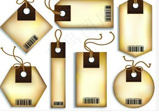 商品吊牌设计矢量模板