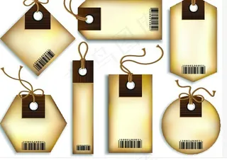 商品吊牌设计矢量模板